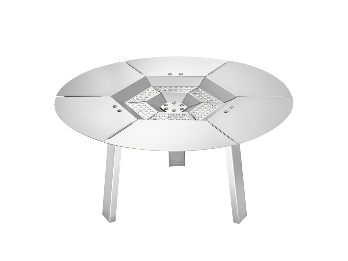 Defletor de calor para fogão Vevor com 508 x 254 mm de diâmetro em aço inoxidável prateado
