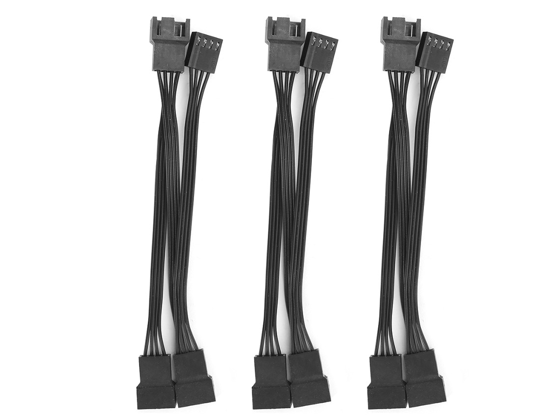 Cabo de Extensão para Ventilador de 4 Pinos Adaptador 1 para 3 S/MARCA