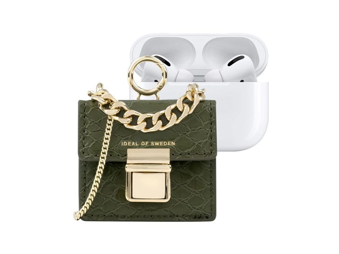 Mini Case Para Airpods, Proteção Com Alça De Ombro Ajustável Verde Brilvibera