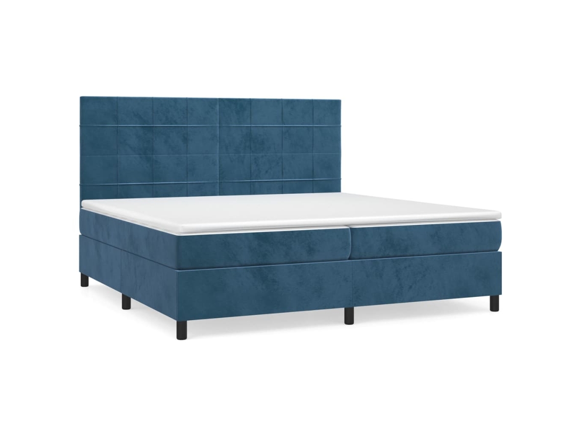 Box Spring Bed, Box Spring Beds Vidaxl Azul Veludo (200 X 200 Cm)