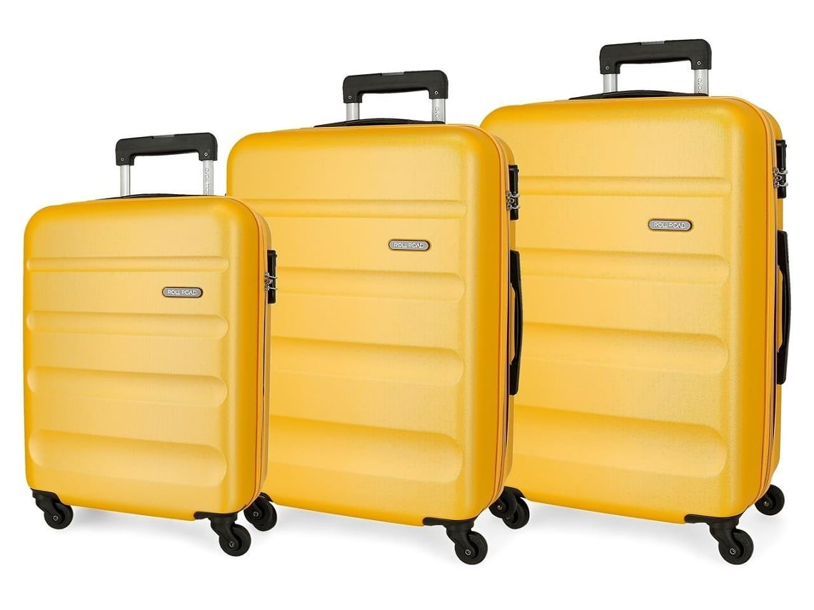Conjunto de 3 Malas de Viagem ROLL ROAD Flex Amarelo (55/65/75 cm - 35 ...