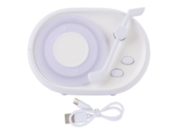 Caixa De Som Bluetooth Com Luz Vintage 1200mah Bass Enhancement Presente De Aniversário Roxo Claro Para Quarto