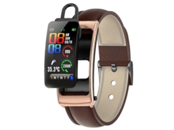 K20 Fone De Ouvido Com Pulseira De Couro De 1,14 Polegadas Removível, Resistente À Água, Compatível Com Smartwatch E Chamadas Bluetooth