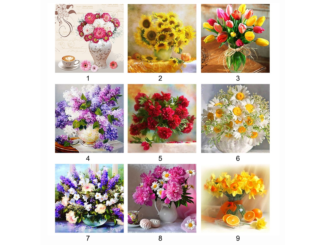 Pintura de Diamante Diy 5d Lavanda Flor Grande com Lantejoulas de Resina para Decoração de Parede