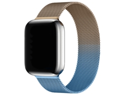 Bracelete Para Apple Watch 42/44/45/46/49mm Dourado-azul Cuich