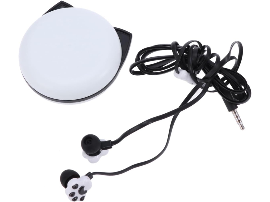 Auricolari Bambine A Forma Di Artiglio Gatto Con Scatola Portaoggetti Cartone Animato, Comodi Da Indossare In Abs E