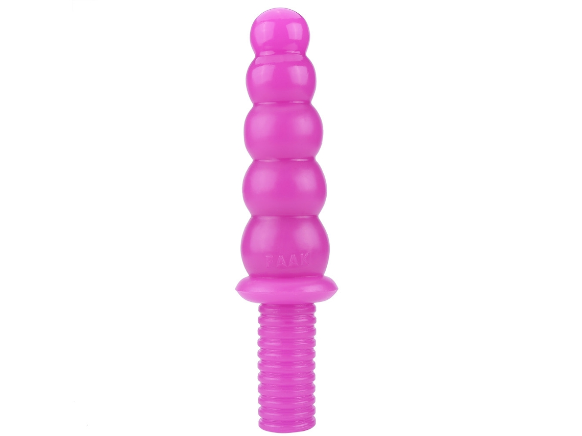 Brinquedo Anal Unissex Grande Com Cabo Pérola Plug Massajador Próstata Roxo