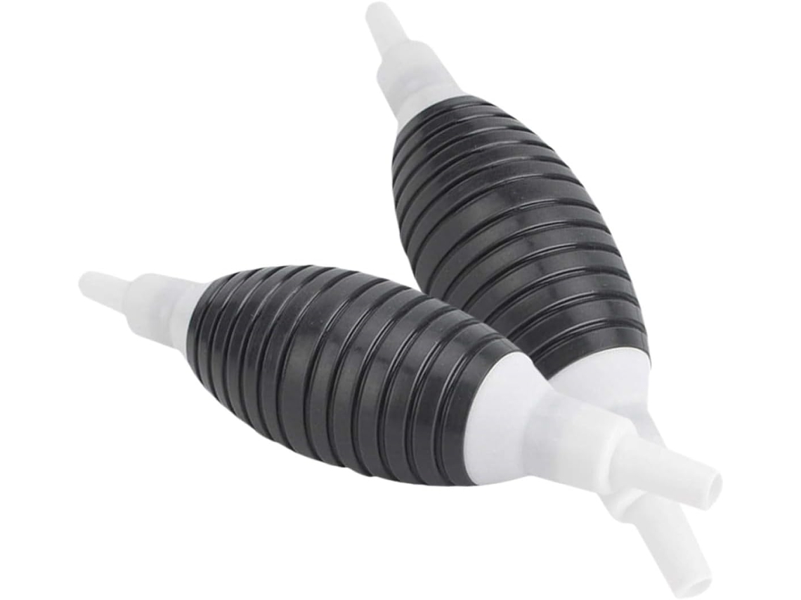 Conjunto de 2 bombas manuais transparentes de PVC de alto fluxo para transferência rápida.