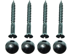 Pacote Com 12 Parafusos Cromados Pozi Para Espelho Com Cabeça Abaulada, 20,3 X 3,8 Cm