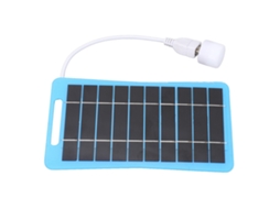 Painel Solar Portátil 5v 5w Usb Com Alça Azul Para Camping