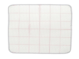 Lurelia Tapete Redondo Poliéster Branco Vermelho 45x45 Cm