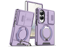 Capa Para Samsung Galaxy Z Fold8, Resistente A Quedas Com Suporte Magnético Giratório De 360° Digitallab (roxo)
