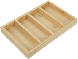 Organizador de Óculos em Bambu com 4 Compartimentos para Guardar Óculos de Sol e Grau, para Uso Pessoal e Comercial AQUAFORGE