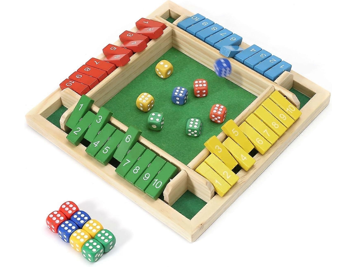 Jogo De Madeira Shut The Box Jogo De Dados Clássico E Jogo De Quebra-cabeças Para Famílias E Festas Lurelia