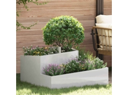 Vidaxl Vaso De Jardim Prateado 80 X 80 X 50 Cm Aço Inoxidável