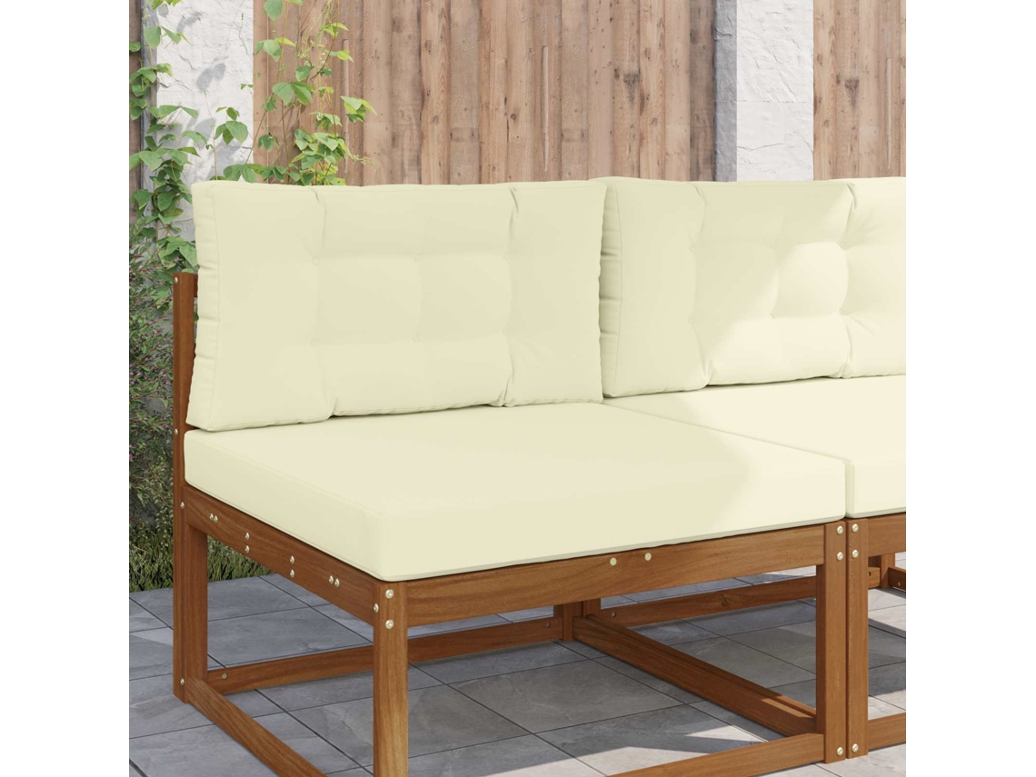Vidaxl Almofada Para Sofá Externo Poliéster Creme 80 X 80 Cm