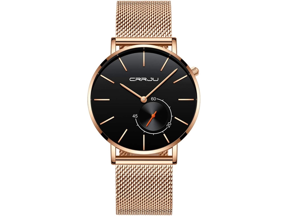 Lurelia Relógio Feminino, Movimento De Quartzo, Analógico, Data/calendário, Aço Inoxidável, Rosa Ouro, Dourado E Preto