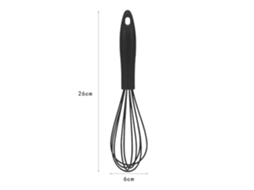 Batedor De Ovos Manual Silicone(preto)