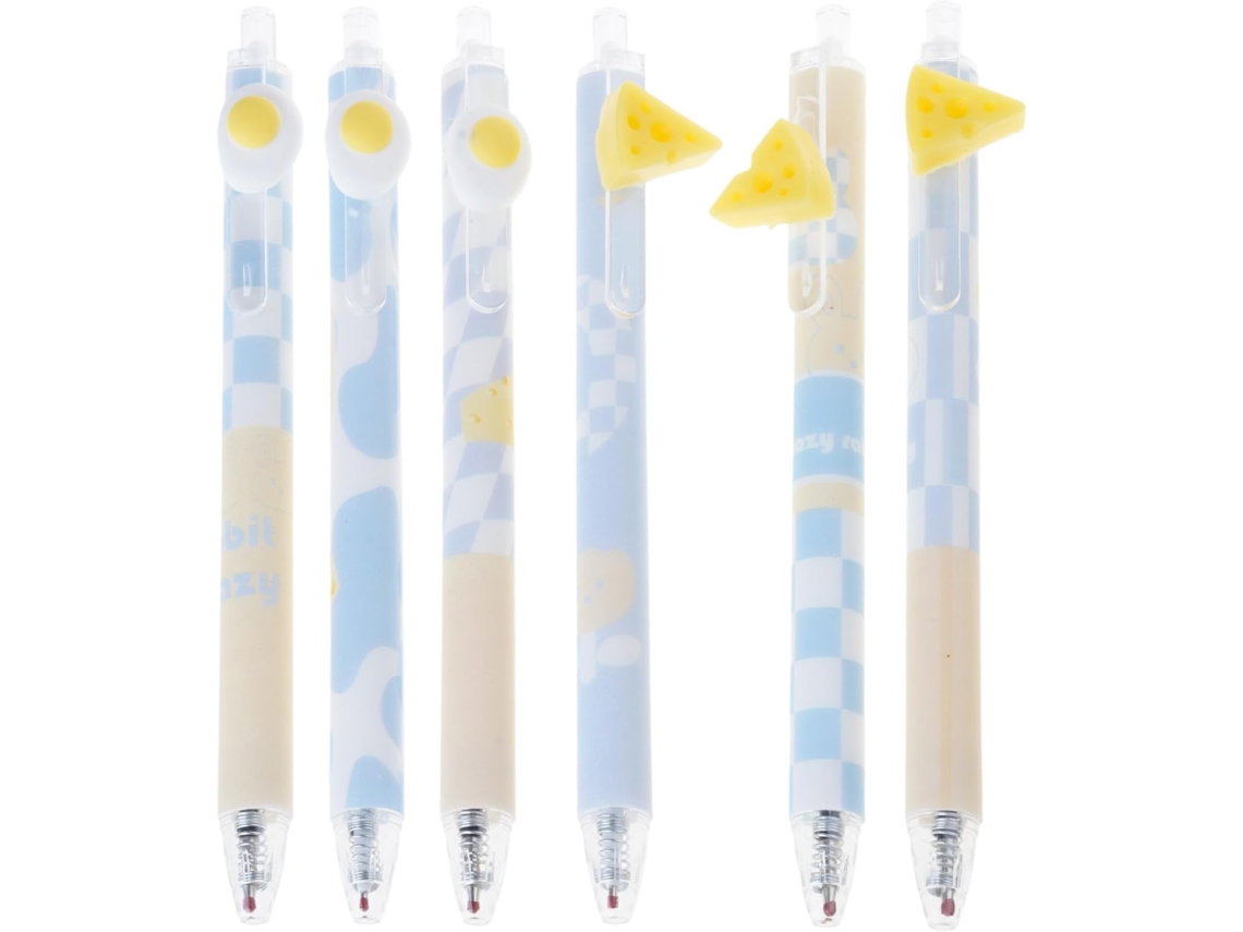 Conjunto De 6 Canetas Gel Retráteis 0,5 Mm, Nas Cores Sal Marinho,