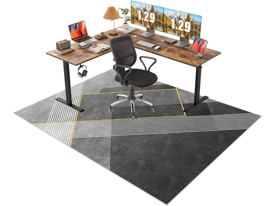 Tapete Cadeira Escritório Protetor Piso Antiderrapante 60 X 80 Cm Parquet Cm,