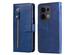 Capa De Celular De Couro Com Zíper E Textura De Bezerro Da Moda