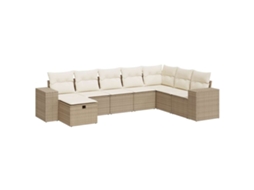 Garden Sofa Set, Garden Sofa Sets Vidaxl Bege Rattan / Vime (n/a)