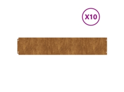 Lawn Edging, Lawn Edgings Vidaxl Marrom Aço (20 X 103 Cm)