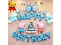 Kit De Decoração - Td® - Peppa Pig - Aniversário - Balões De Alumínio - 1 Ano