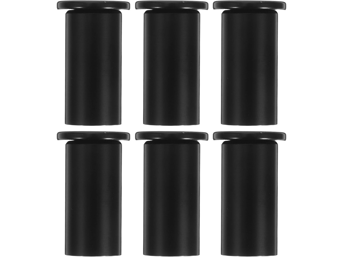 Conjunto De 6 Ganchos Parede Redondos Simples Em Aço Inoxidável 304, Pretos, 32, 5x 20mm, Para Pendurar Roupas E Casacos