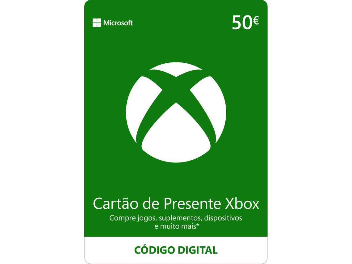 Cartão Presente XBOX Live 50 Euros (Formato Digital)