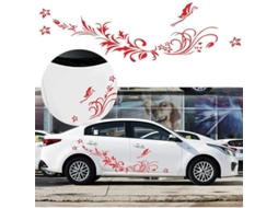 1 Pacote Adesivo de Carro Floral Libélula Rattan Autoadesivo Gráfico Vinil para Lateral de Caminhão
