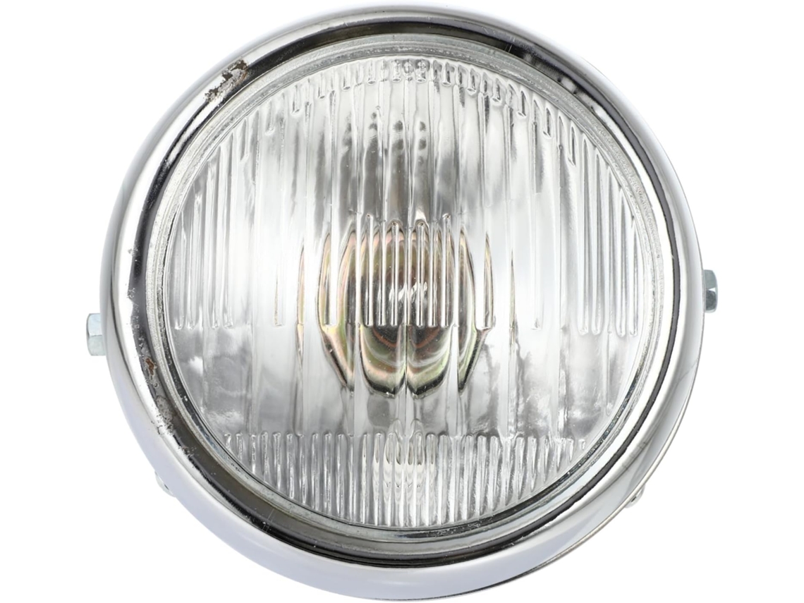 Farol De Motocicleta Retrô Redondo, À Prova D'água E Totalmente Vedado, Em Ferro E Vidro Prateado, Iluminação.