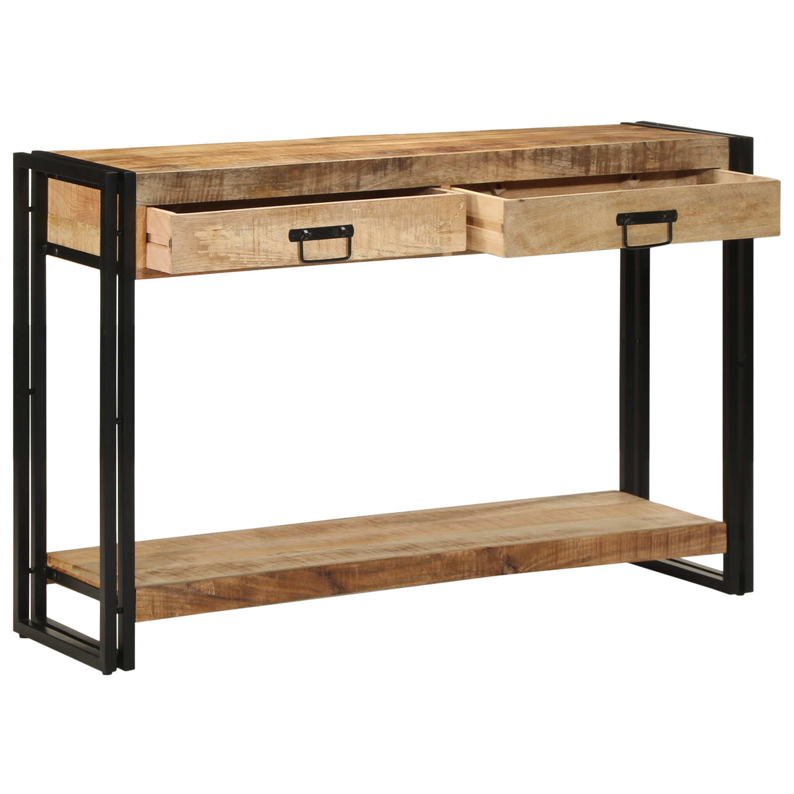 Conjunto 1 Aparador Vidaxl Castanho Madeira De Mangueira Maciça (120 X 33 X 75 Cm)