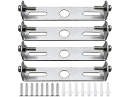 4 Suportes Para Lâmpadas De Teto 105mm Acessórios De Lâmpadas Pendentes Placas Base De Metal Prata