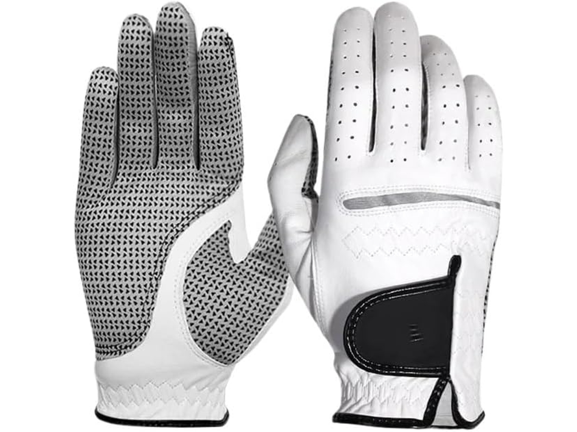 Luvas de Golfe masculinas em couro, respiráveis, antiderrapantes, para treino de swing, S/MARCA