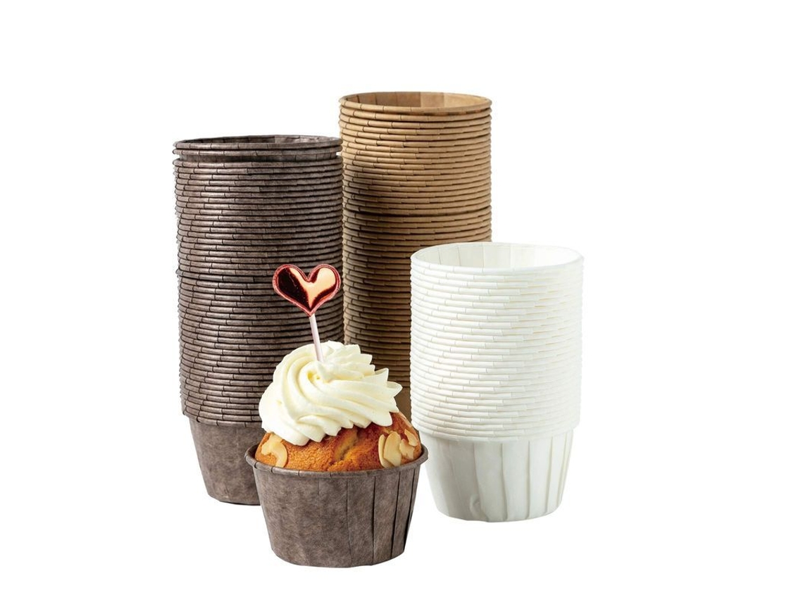 2026 líneas de Cupcake de Parchmento 150pcs, Envoltórios Impermeáveis para Magdalenas, Natal, Seguro para Assar