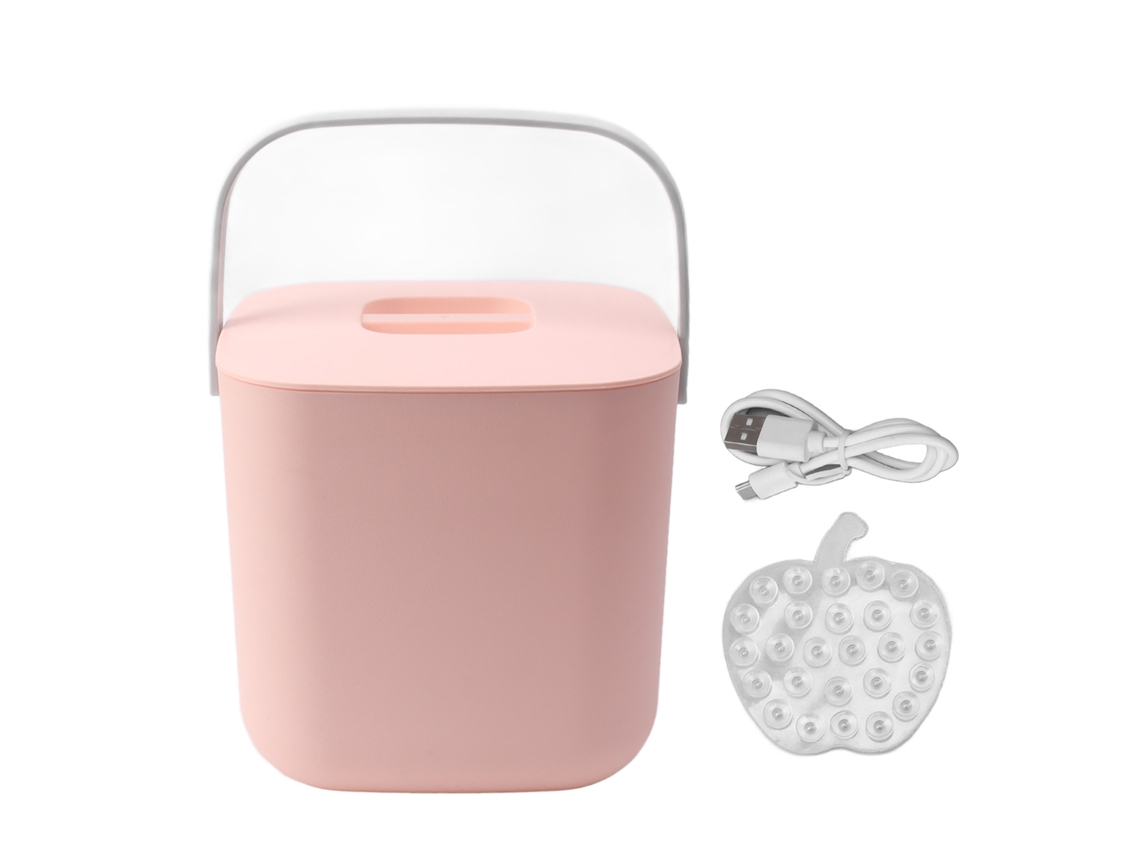 Máquina de Lavar Louça Mini 18W 8.5V 2A Balde Rosa | S/MARCA