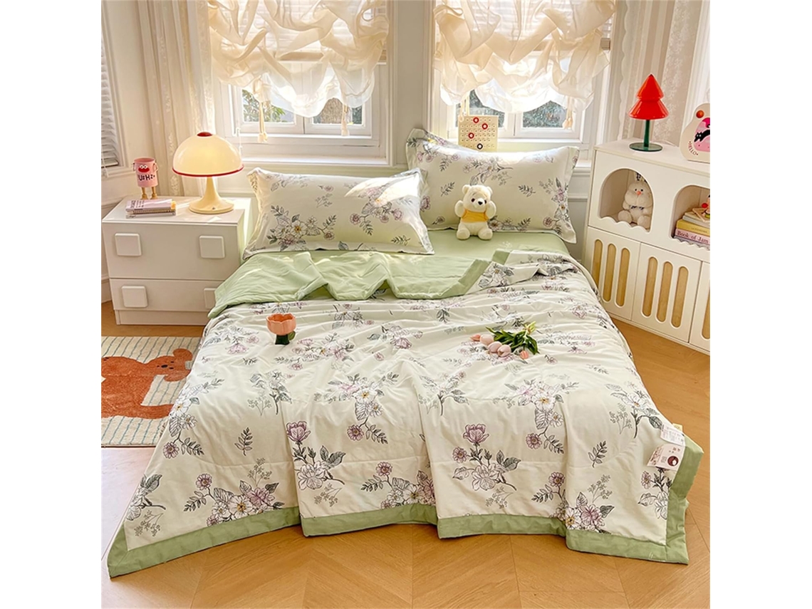 Colcha Acolchoada Fansu 3 5 Tog em Algodão Ideal para Ar Condicionado com Enchimento Sofá e Almofadas Estampa