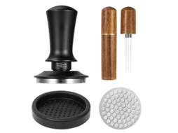 Conjunto De Socador E Agitador Para Café Expresso De 51 Mm, Socador Para Café Expresso Com Base Plana De Aço Inoxidável Com Mola Aquaforge