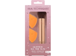 Conjunto de Pincel e Esponjas de Maquilhagem REAL TECHNIQUES Glitter All The Way (3 peças)
