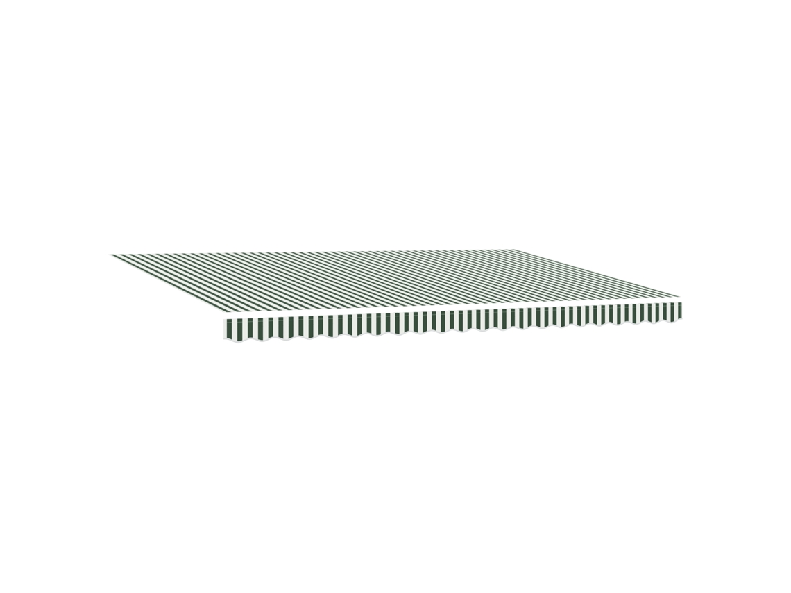 Conjunto 1 Toldo Retrátil Vidaxl Verde Poliéster (500 × 300 Cm)