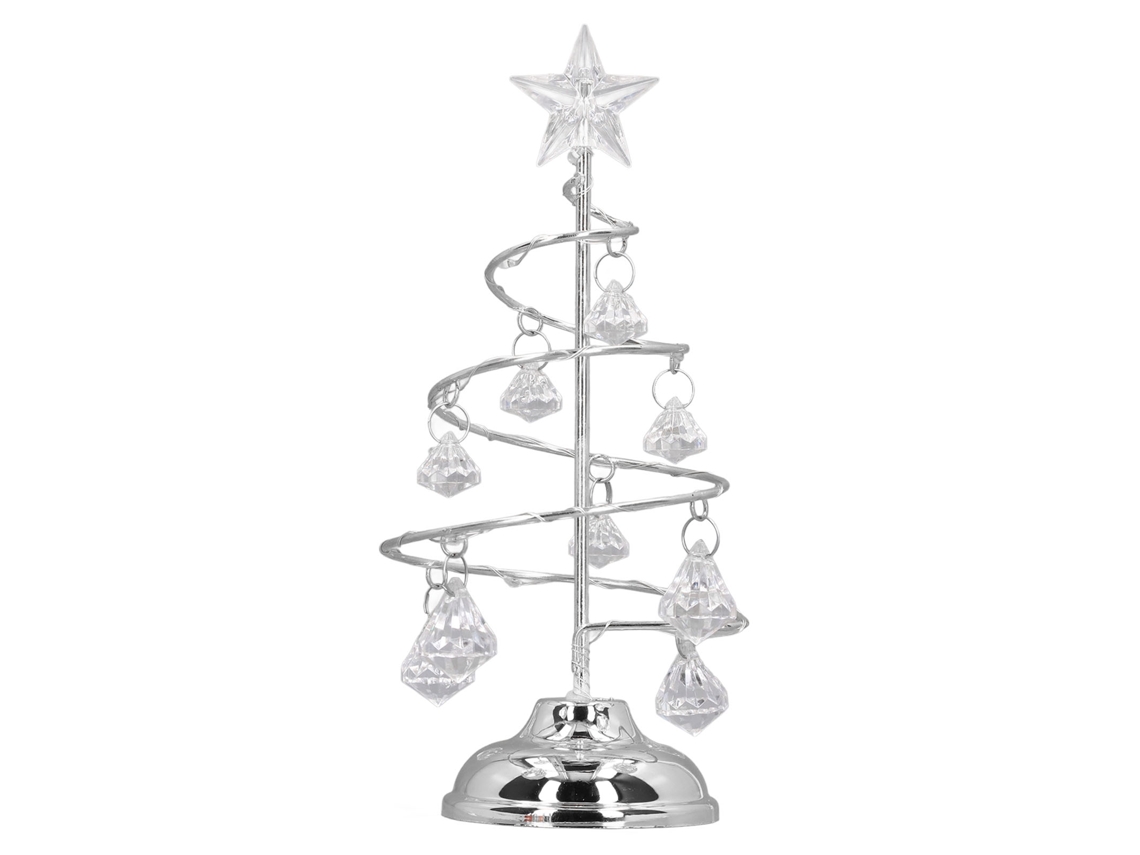 Lâmpada Led de Árvore de Natal Decorativa Prata Luz Branca