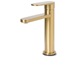 Torneira De Lavatório Beliani Colhue De Latão Dourado 5x17x18