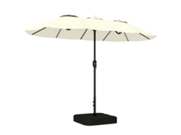 Guarda sol de Jardim Externo, Retangular de Dupla Face com Base e Sacos de Areia, Proteção Uv 50+, 295x148cm, Bege PROFESIA BOYANG