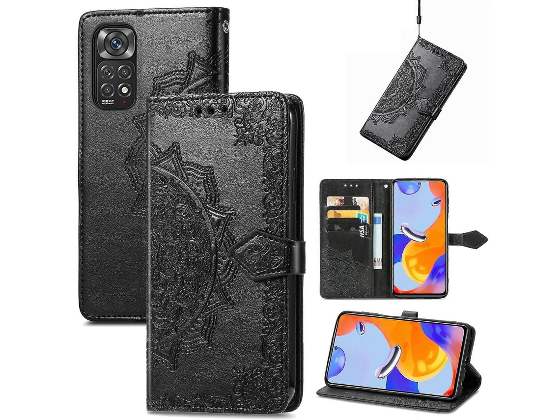 Capa De Celular Flip Em Couro Com Estampa De Mandala Floral Para Xiaomi Redmi Note 11 Pro 4g Global