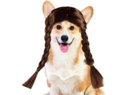 Perucas Longas De Pelo Duplo Cães Com Faixas Cabeça Ajustáveis
