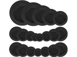 20-tampas De Borracha Para Cofrinhos, Redondas, Pretas, 26mm 38mm 20 Peças, 4-tamanhos Cada, Substituições Seguras E