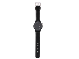Reloj Analógico De Cuarzo Para Hombres Pulsera Pu Negro Moda