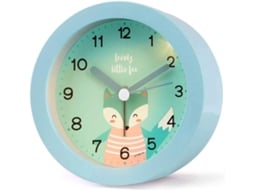 Despertador infantil sem bilhete, Despertador de viagem alto com relógios duplos iluminados para quartos infantis Liptaptyn (azul)