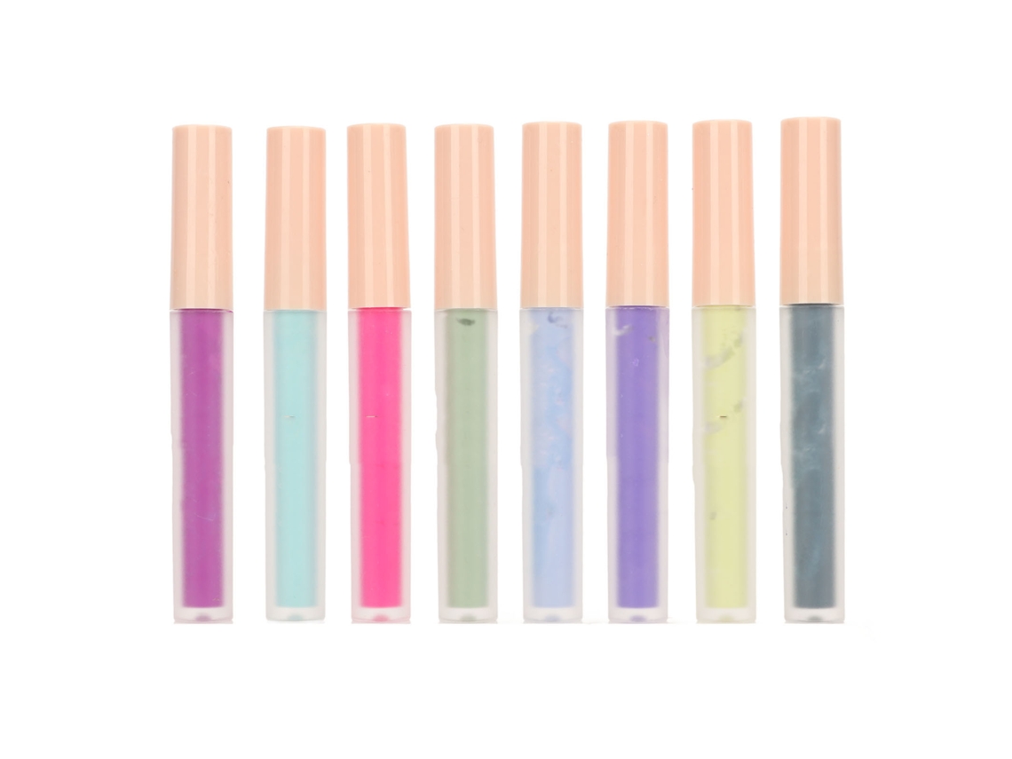 Kit De 8 Lápis De Eyeliner E Sombra Líquido Com Glitter - Pigmentação Alta, À Prova D'água, Multiuso Para Maquiagem Diária E Especiais
